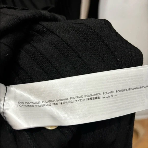 Mango Black stretch button down dress - Picture 5 of 5